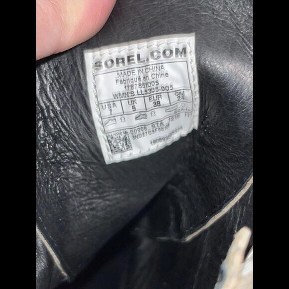 Sorel SZ 7 Women’s After Hours Strappy Wedge Heel Side Zip  Boots Gray/Black - Picture 5 of 5